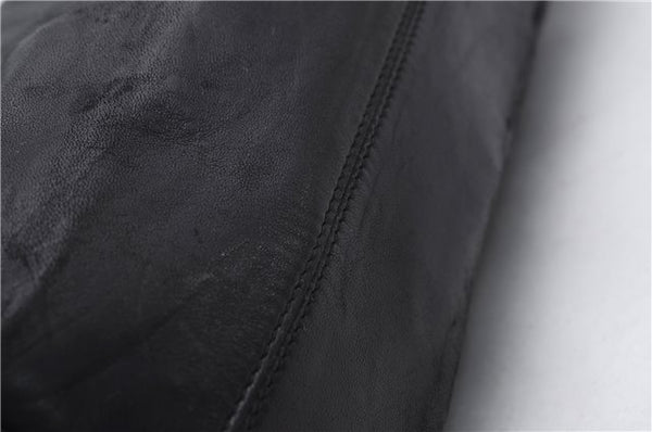 Authentic GUCCI Tassel Shoulder Hand Tote Bag Purse Leather 00014331 Black 2768E