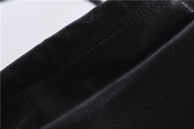 Authentic GUCCI Tassel Shoulder Hand Tote Bag Purse Leather 00014331 Black 2768E