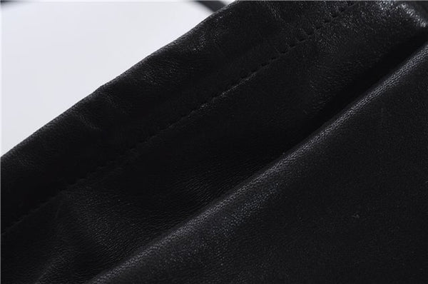 Authentic GUCCI Tassel Shoulder Hand Tote Bag Purse Leather 00014331 Black 2768E