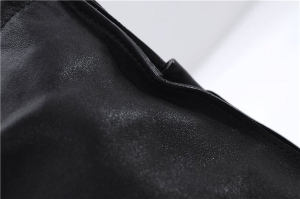 Authentic GUCCI Tassel Shoulder Hand Tote Bag Purse Leather 00014331 Black 2768E