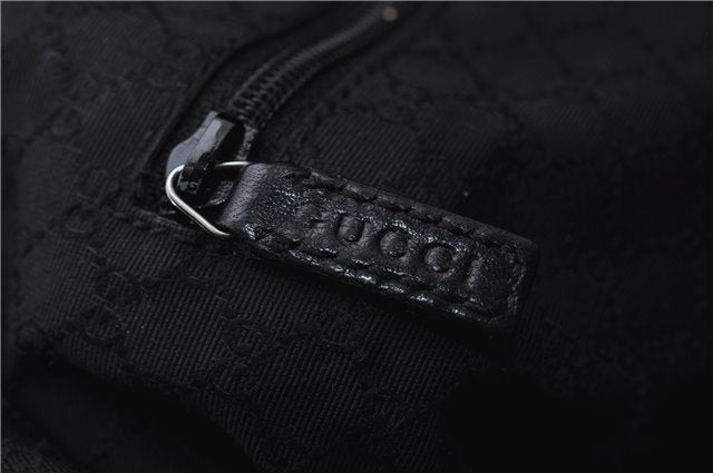 Authentic GUCCI Tassel Shoulder Hand Tote Bag Purse Leather 00014331 Black 2768E