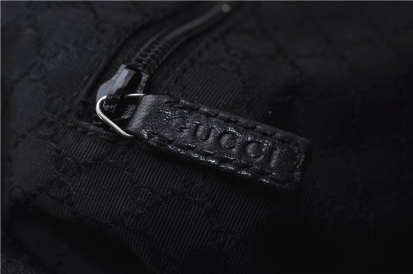 Authentic GUCCI Tassel Shoulder Hand Tote Bag Purse Leather 00014331 Black 2768E