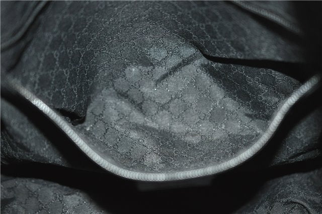 Authentic GUCCI Tassel Shoulder Hand Tote Bag Purse Leather 00014331 Black 2768E