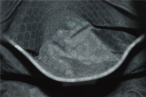 Authentic GUCCI Tassel Shoulder Hand Tote Bag Purse Leather 00014331 Black 2768E