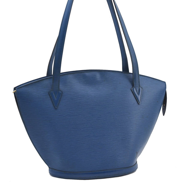 Auth Louis Vuitton Epi Saint Jacques Shopping Shoulder Bag Blue M52265 LV 2768F