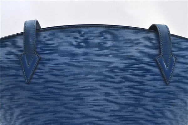 Auth Louis Vuitton Epi Saint Jacques Shopping Shoulder Bag Blue M52265 LV 2768F