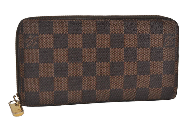 Authentic Louis Vuitton Damier Zippy Long Wallet Purse N60015 LV 2768I