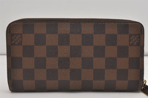 Authentic Louis Vuitton Damier Zippy Long Wallet Purse N60015 LV 2768I