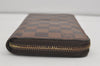 Authentic Louis Vuitton Damier Zippy Long Wallet Purse N60015 LV 2768I