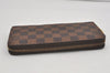 Authentic Louis Vuitton Damier Zippy Long Wallet Purse N60015 LV 2768I