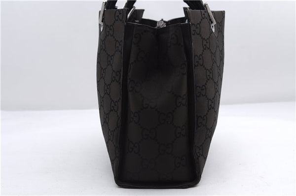 Authentic GUCCI Bamboo Vintage Hand Bag GG Nylon Leather 0021016 Brown 2769E