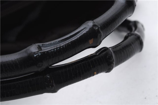 Authentic GUCCI Bamboo Vintage Hand Bag GG Nylon Leather 0021016 Brown 2769E