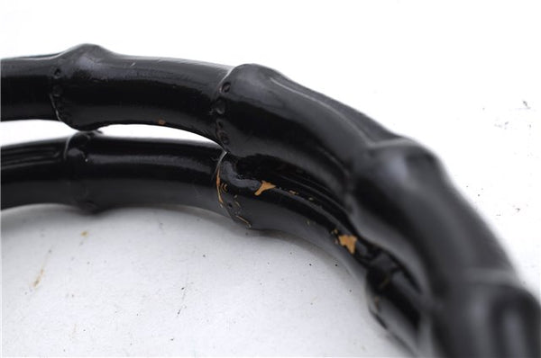 Authentic GUCCI Bamboo Vintage Hand Bag GG Nylon Leather 0021016 Brown 2769E