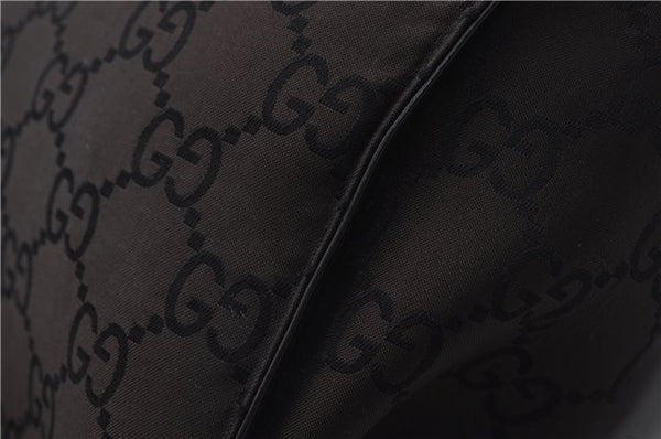 Authentic GUCCI Bamboo Vintage Hand Bag GG Nylon Leather 0021016 Brown 2769E