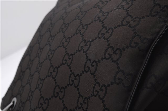 Authentic GUCCI Bamboo Vintage Hand Bag GG Nylon Leather 0021016 Brown 2769E