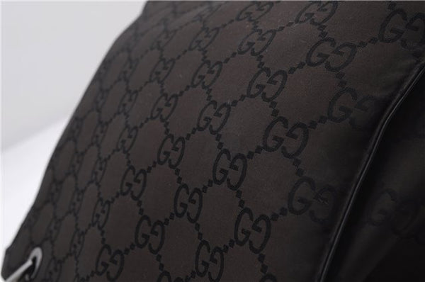 Authentic GUCCI Bamboo Vintage Hand Bag GG Nylon Leather 0021016 Brown 2769E