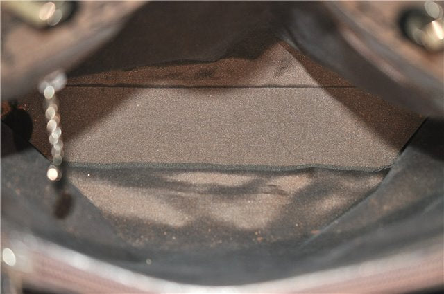 Authentic GUCCI Bamboo Vintage Hand Bag GG Nylon Leather 0021016 Brown 2769E