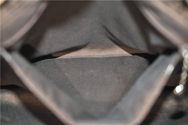 Authentic GUCCI Bamboo Vintage Hand Bag GG Nylon Leather 0021016 Brown 2769E