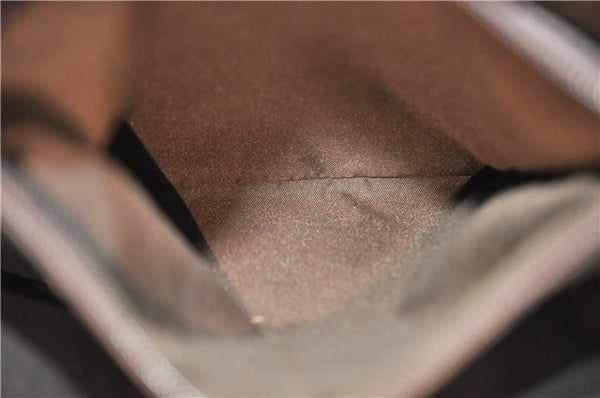 Authentic GUCCI Bamboo Vintage Hand Bag GG Nylon Leather 0021016 Brown 2769E