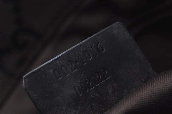 Authentic GUCCI Bamboo Vintage Hand Bag GG Nylon Leather 0021016 Brown 2769E