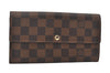 Authentic Louis Vuitton Damier Portefeuille Sarah Long Wallet N61734 LV 2769I