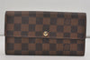 Authentic Louis Vuitton Damier Portefeuille Sarah Long Wallet N61734 LV 2769I