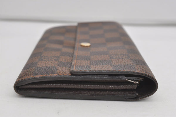 Authentic Louis Vuitton Damier Portefeuille Sarah Long Wallet N61734 LV 2769I