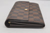 Authentic Louis Vuitton Damier Portefeuille Sarah Long Wallet N61734 LV 2769I