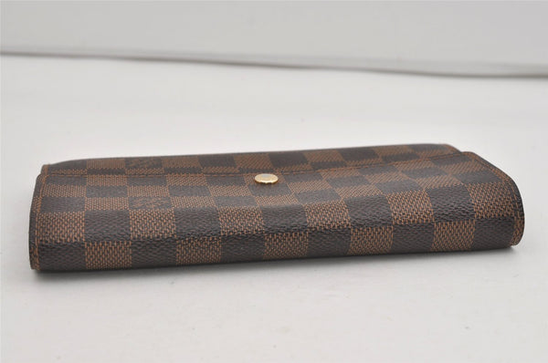 Authentic Louis Vuitton Damier Portefeuille Sarah Long Wallet N61734 LV 2769I