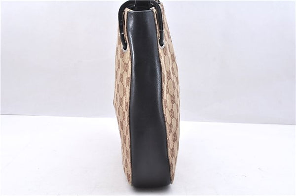Authentic GUCCI Shoulder Hand Bag Purse GG Canvas Leather 0013748 Brown 2770E