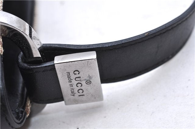 Authentic GUCCI Shoulder Hand Bag Purse GG Canvas Leather 0013748 Brown 2770E