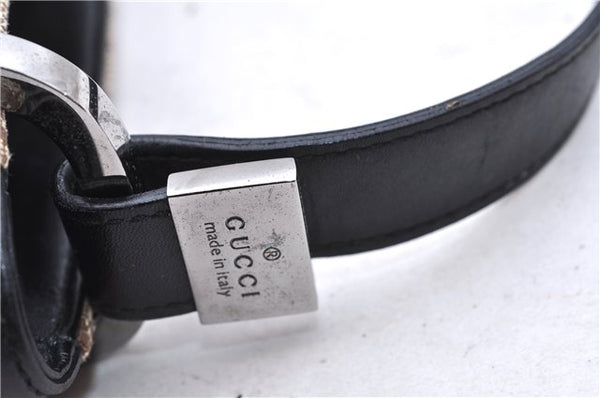 Authentic GUCCI Shoulder Hand Bag Purse GG Canvas Leather 0013748 Brown 2770E