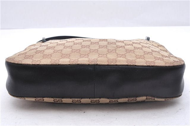 Authentic GUCCI Shoulder Hand Bag Purse GG Canvas Leather 0013748 Brown 2770E