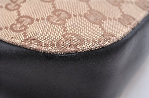 Authentic GUCCI Shoulder Hand Bag Purse GG Canvas Leather 0013748 Brown 2770E