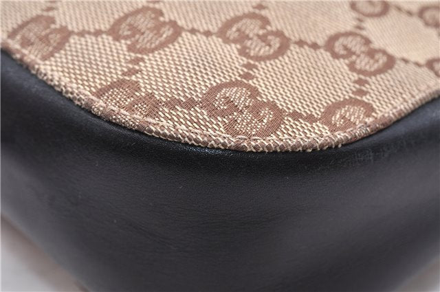 Authentic GUCCI Shoulder Hand Bag Purse GG Canvas Leather 0013748 Brown 2770E