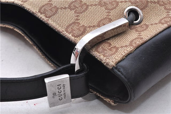 Authentic GUCCI Shoulder Hand Bag Purse GG Canvas Leather 0013748 Brown 2770E