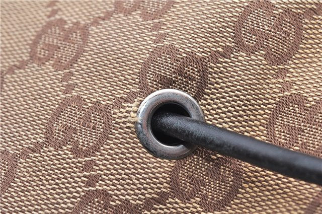 Authentic GUCCI Shoulder Hand Bag Purse GG Canvas Leather 0013748 Brown 2770E