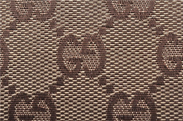 Authentic GUCCI Shoulder Hand Bag Purse GG Canvas Leather 0013748 Brown 2770E