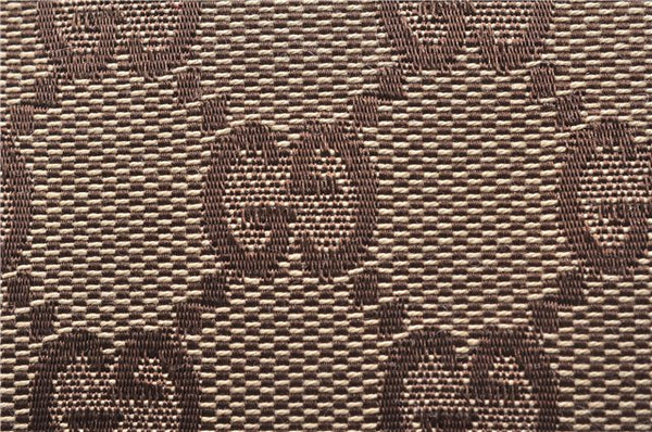 Authentic GUCCI Shoulder Hand Bag Purse GG Canvas Leather 0013748 Brown 2770E