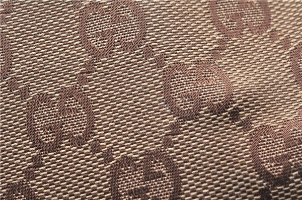 Authentic GUCCI Shoulder Hand Bag Purse GG Canvas Leather 0013748 Brown 2770E