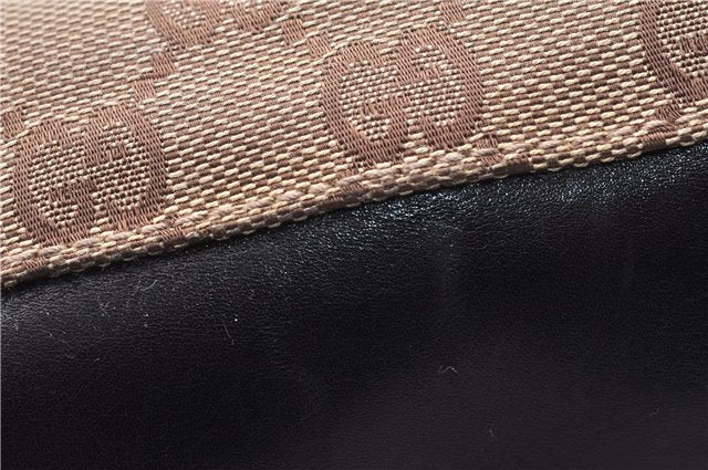 Authentic GUCCI Shoulder Hand Bag Purse GG Canvas Leather 0013748 Brown 2770E