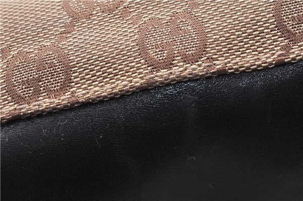 Authentic GUCCI Shoulder Hand Bag Purse GG Canvas Leather 0013748 Brown 2770E