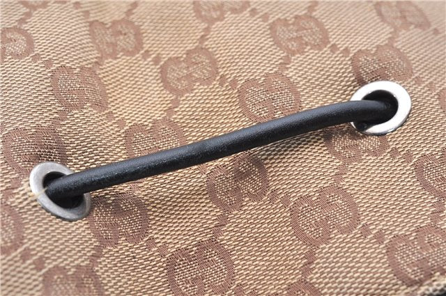 Authentic GUCCI Shoulder Hand Bag Purse GG Canvas Leather 0013748 Brown 2770E