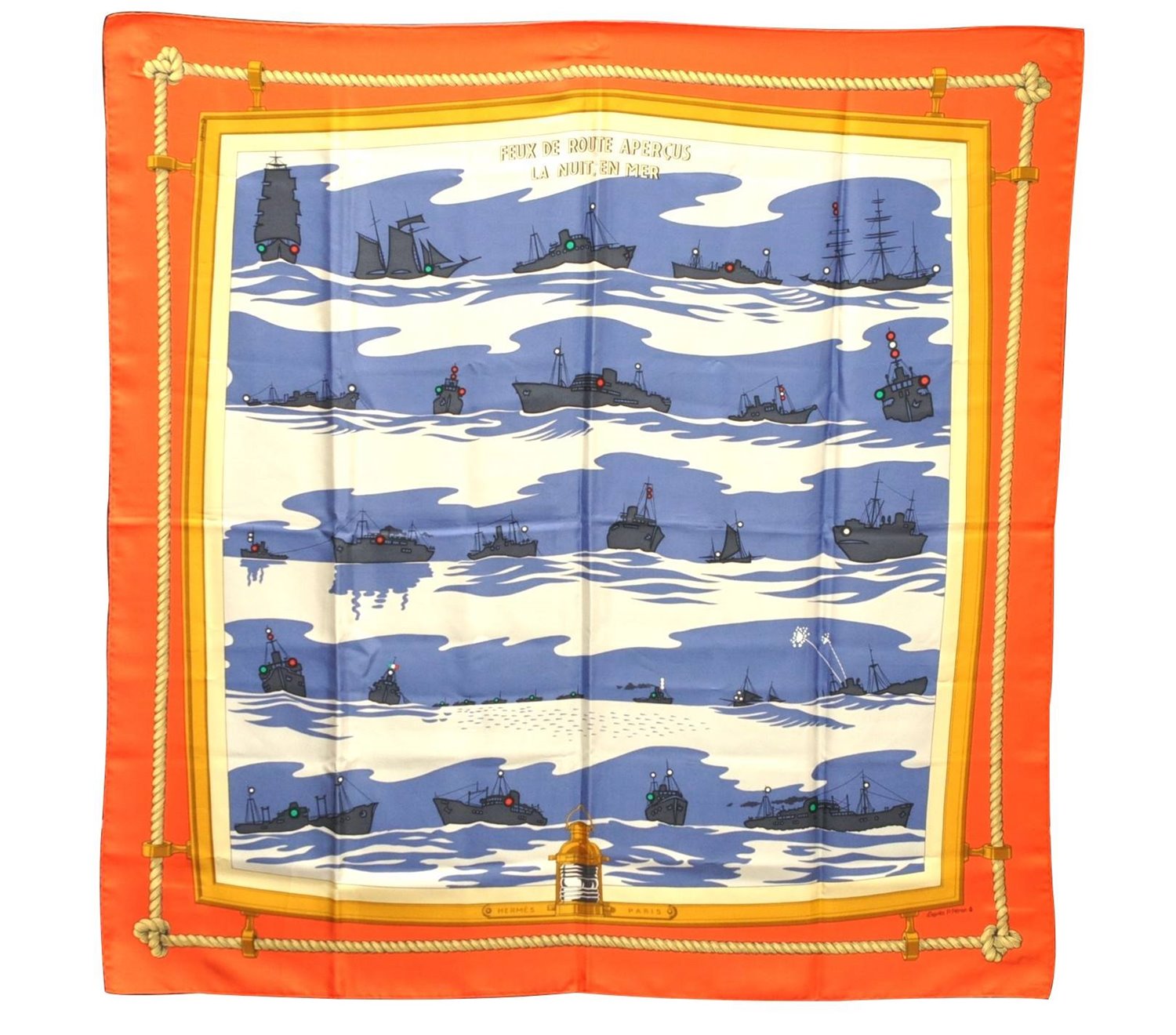 Auth HERMES Carre 90 Scarf 