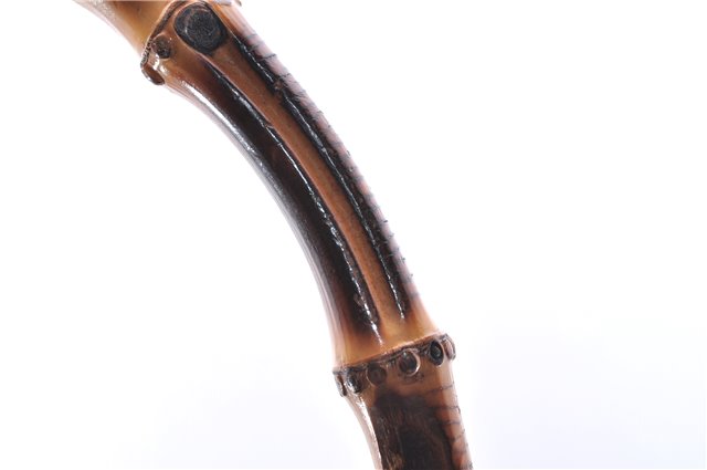 Authentic GUCCI Bamboo Vintage Shoulder Tote Bag Nylon Enamel Black 2771E