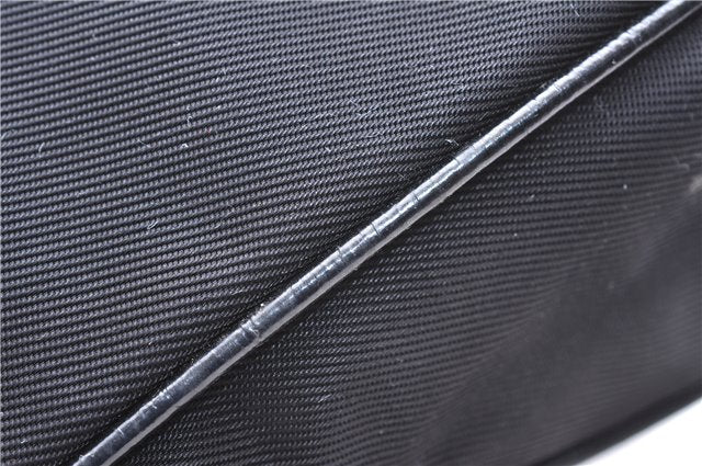 Authentic GUCCI Bamboo Vintage Shoulder Tote Bag Nylon Enamel Black 2771E