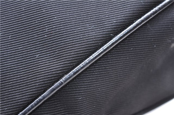 Authentic GUCCI Bamboo Vintage Shoulder Tote Bag Nylon Enamel Black 2771E