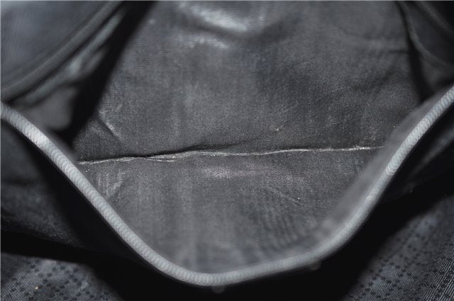 Authentic GUCCI Bamboo Vintage Shoulder Tote Bag Nylon Enamel Black 2771E