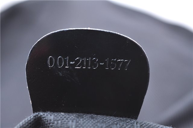 Authentic GUCCI Bamboo Vintage Shoulder Tote Bag Nylon Enamel Black 2771E