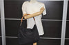 Authentic GUCCI Bamboo Vintage Shoulder Tote Bag Nylon Enamel Black 2771E